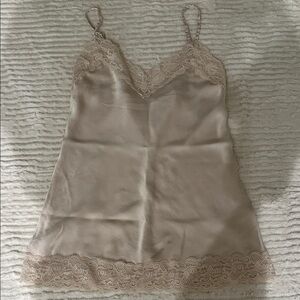 Intimissimi Lace Cream Silk Top